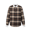Monogram Flannel Long-Sleeved Polo Shirt