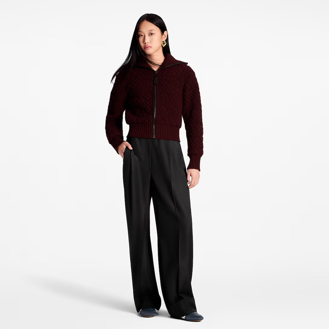 Monogram Flower Toweling Zip-Up Jacket