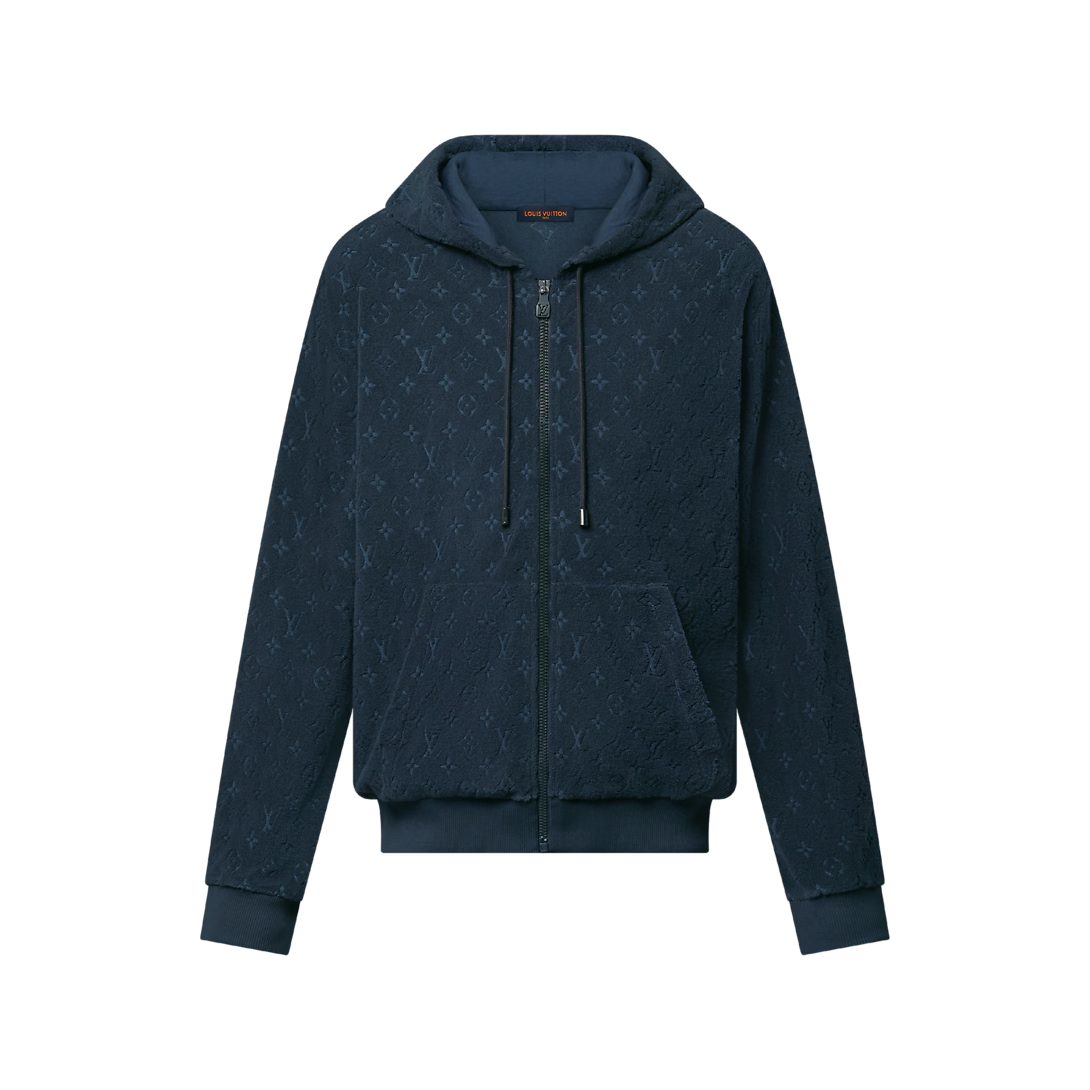 Monogram French Terry Zip-Through Hoodie