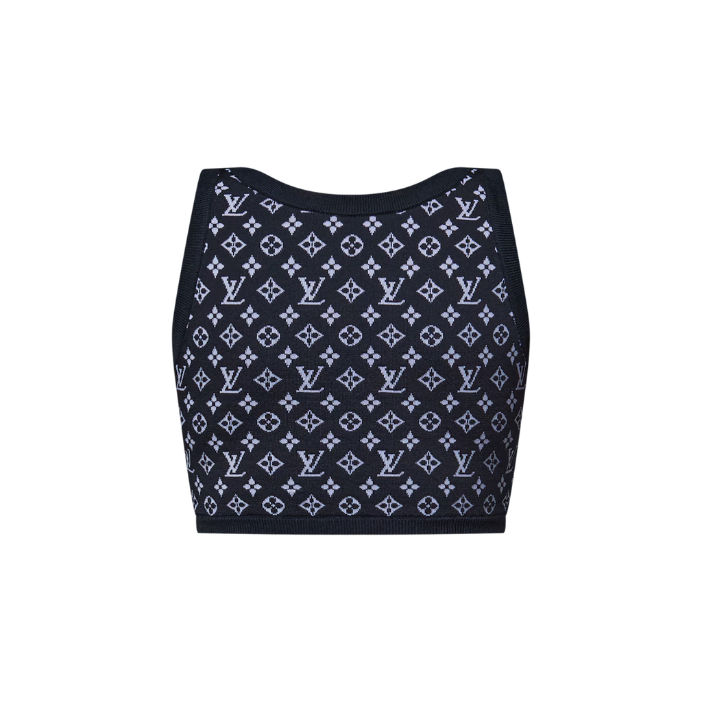 Monogram Jacquard Knit Crop Top