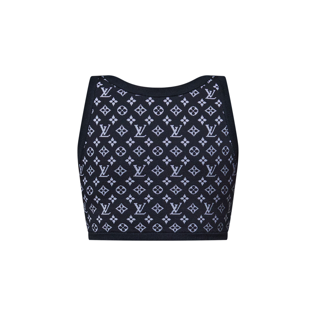 Monogram Jacquard Knit Crop Top