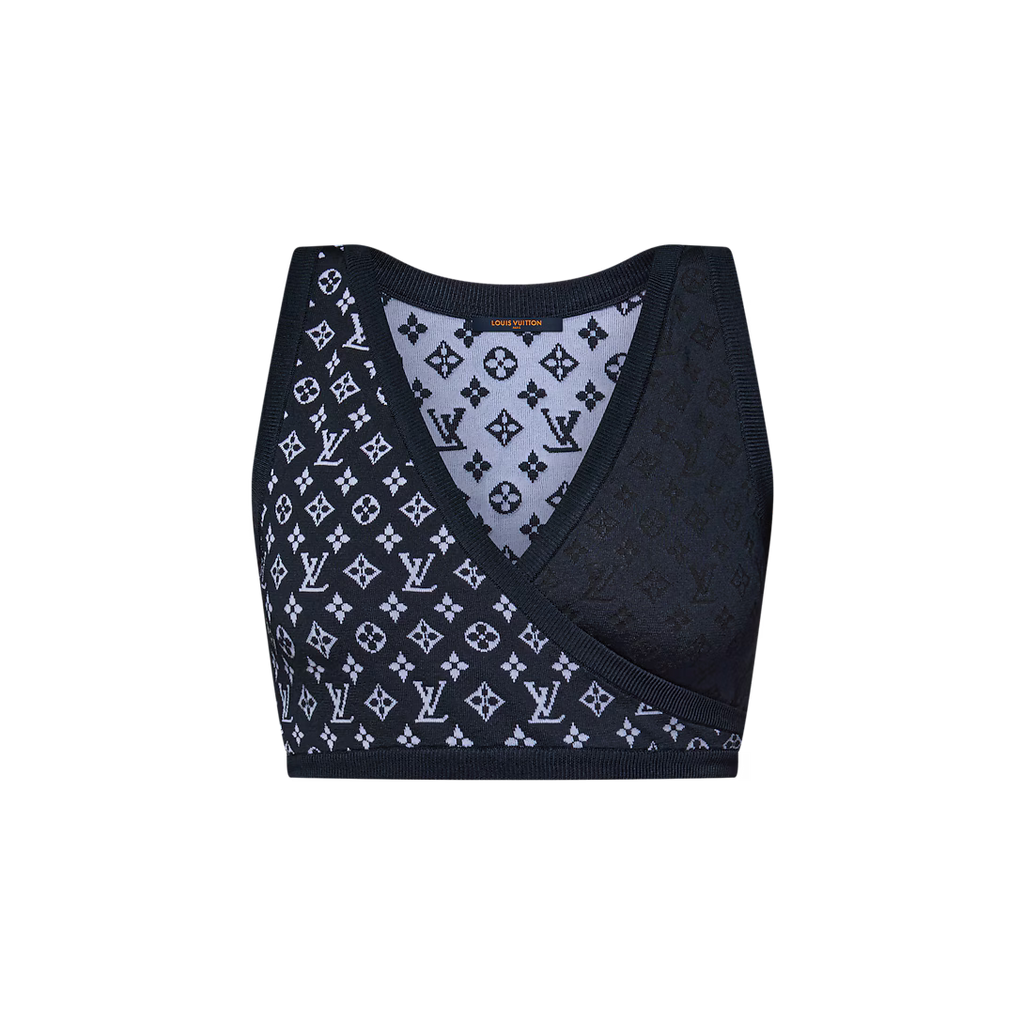 Monogram Jacquard Knit Crop Top