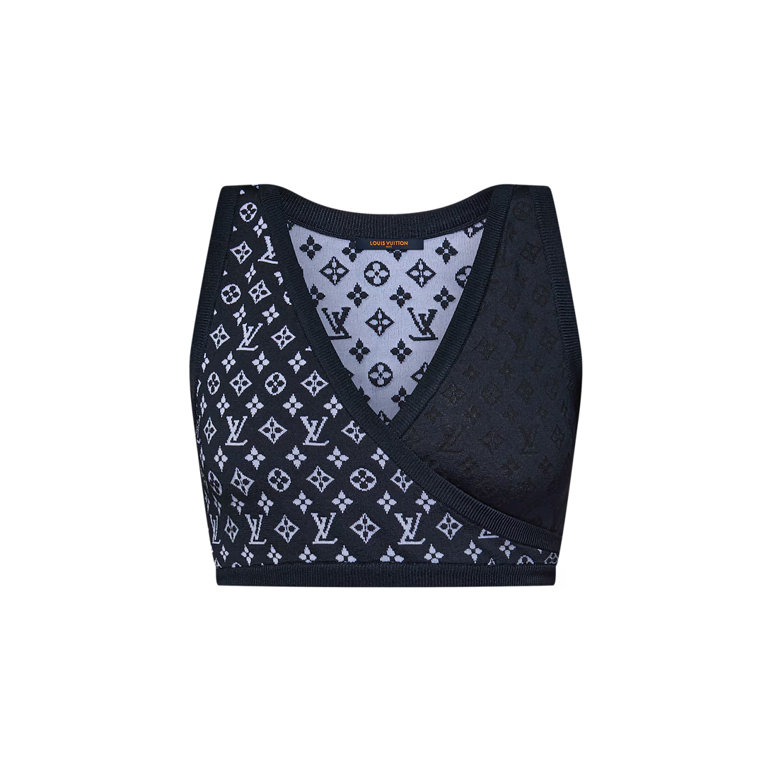 Monogram Jacquard Knit Crop Top