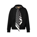 Cropped Monogram Scarf Hoodie
