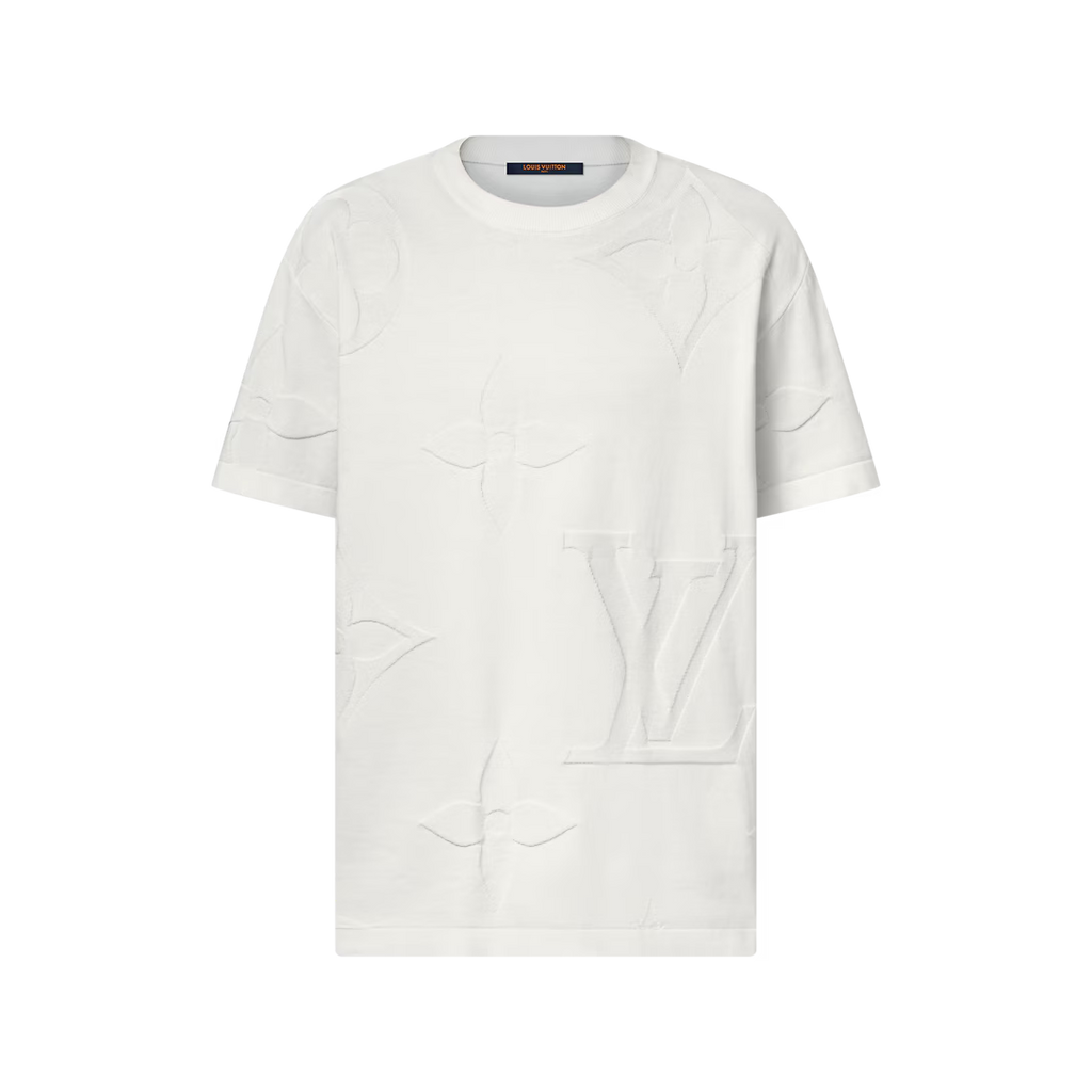Monogram Short-Sleeved Cotton Crewneck
