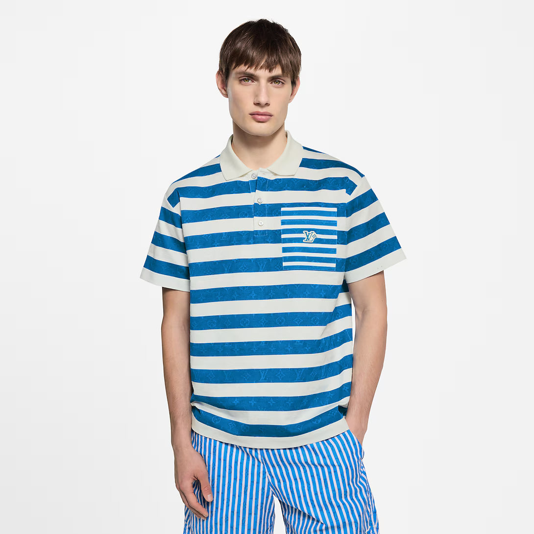 Monogram Striped Polo Shirt