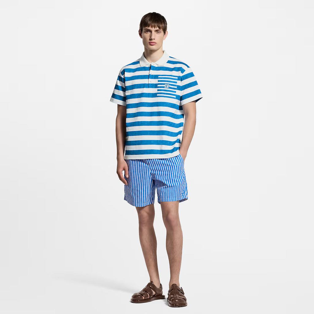 Monogram Striped Polo Shirt