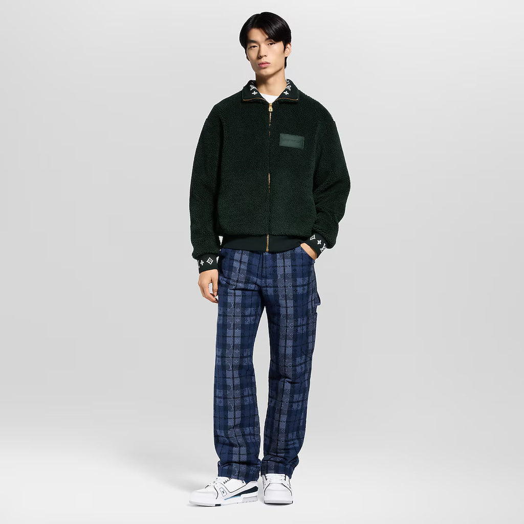 Monogram Tartan Denim Pants