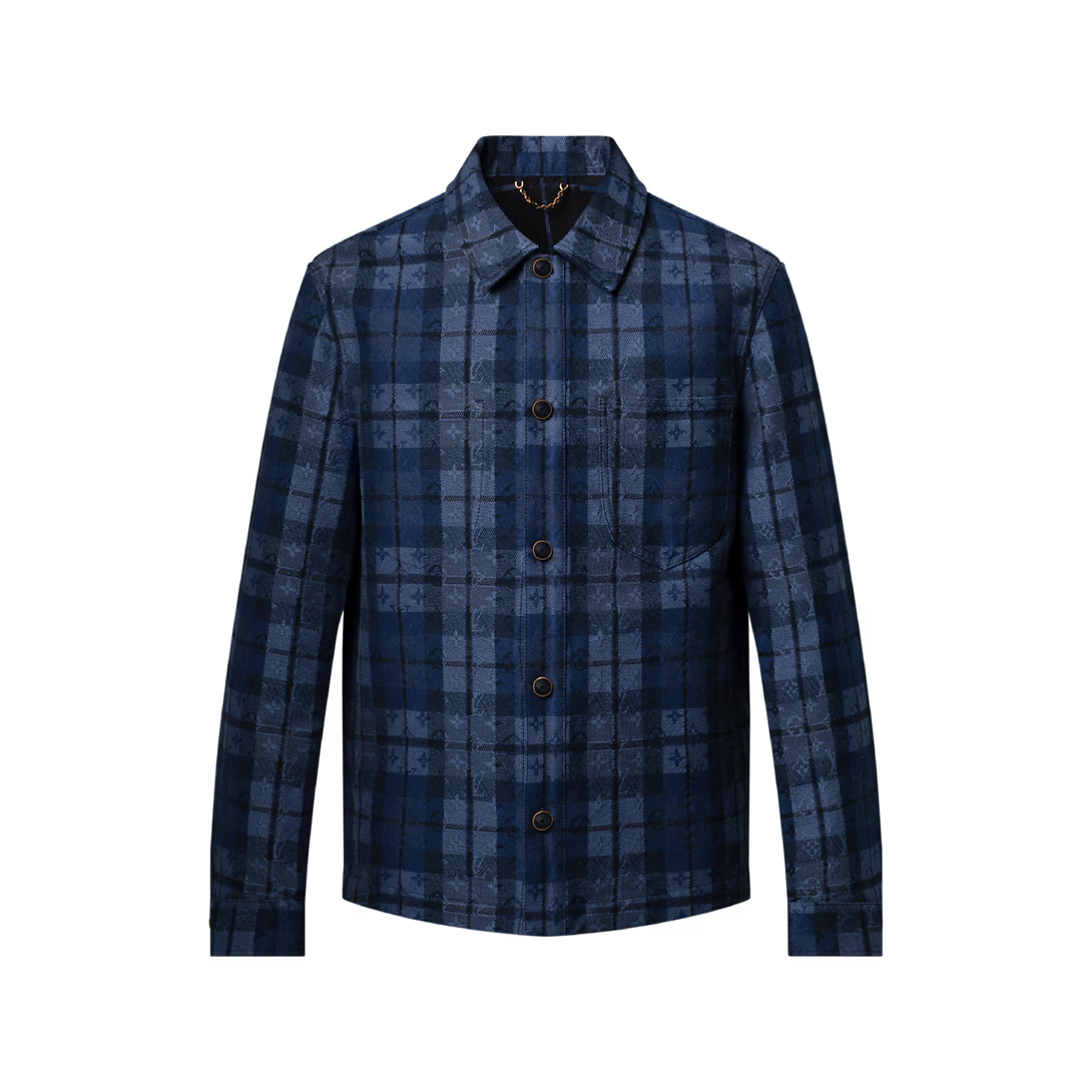 Monogram Tartan Denim Overshirt