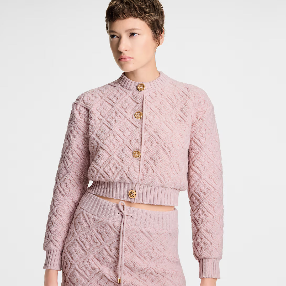Monogram Toweling Cardigan