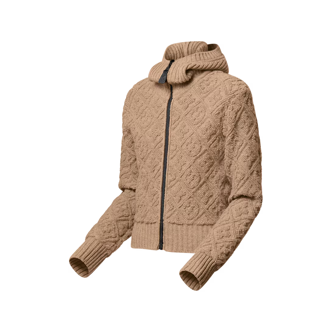 Monogram Toweling Zip-Up Hoodie