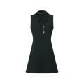 Pleat Collar Fitted Dress