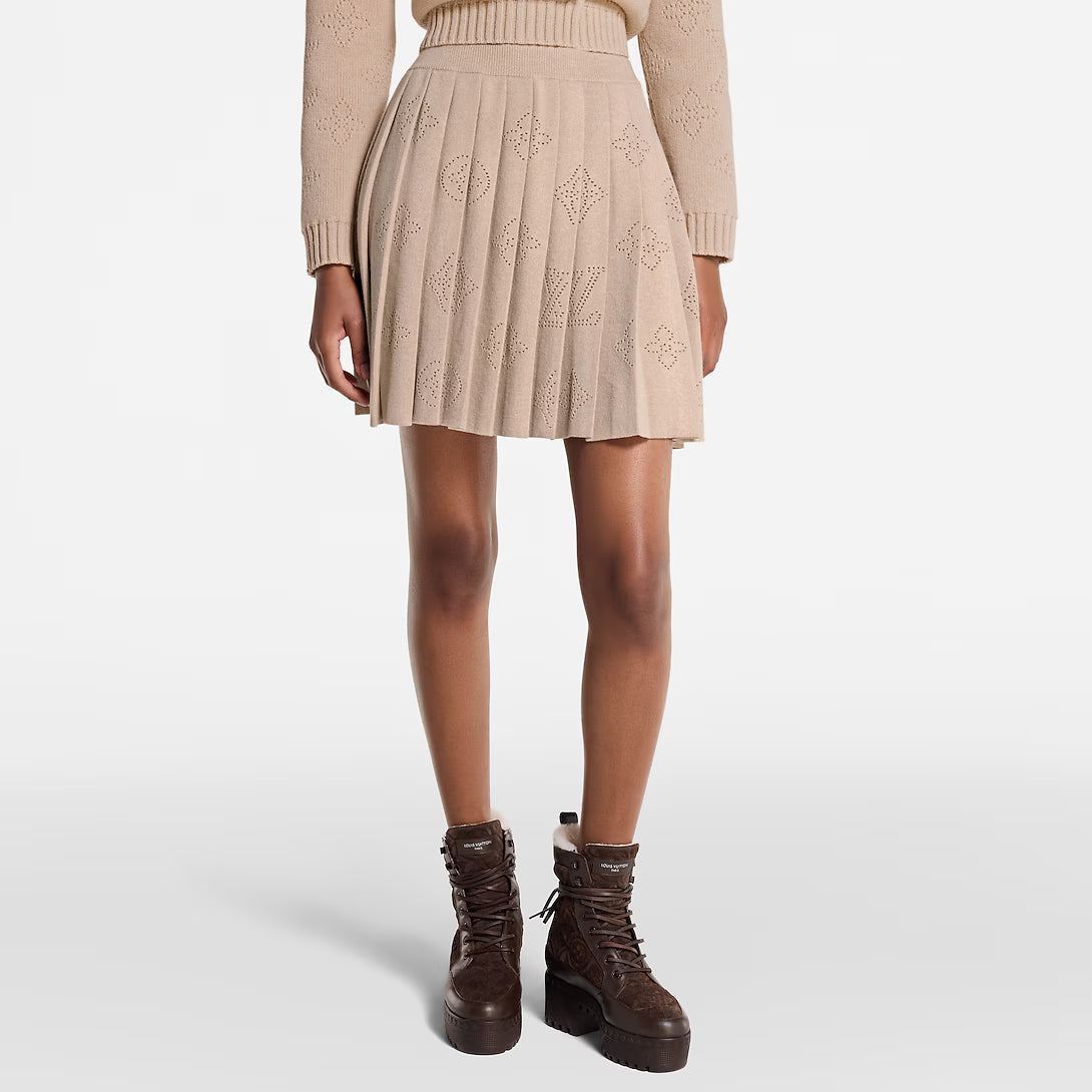Pleated Mahina Knit Skirt