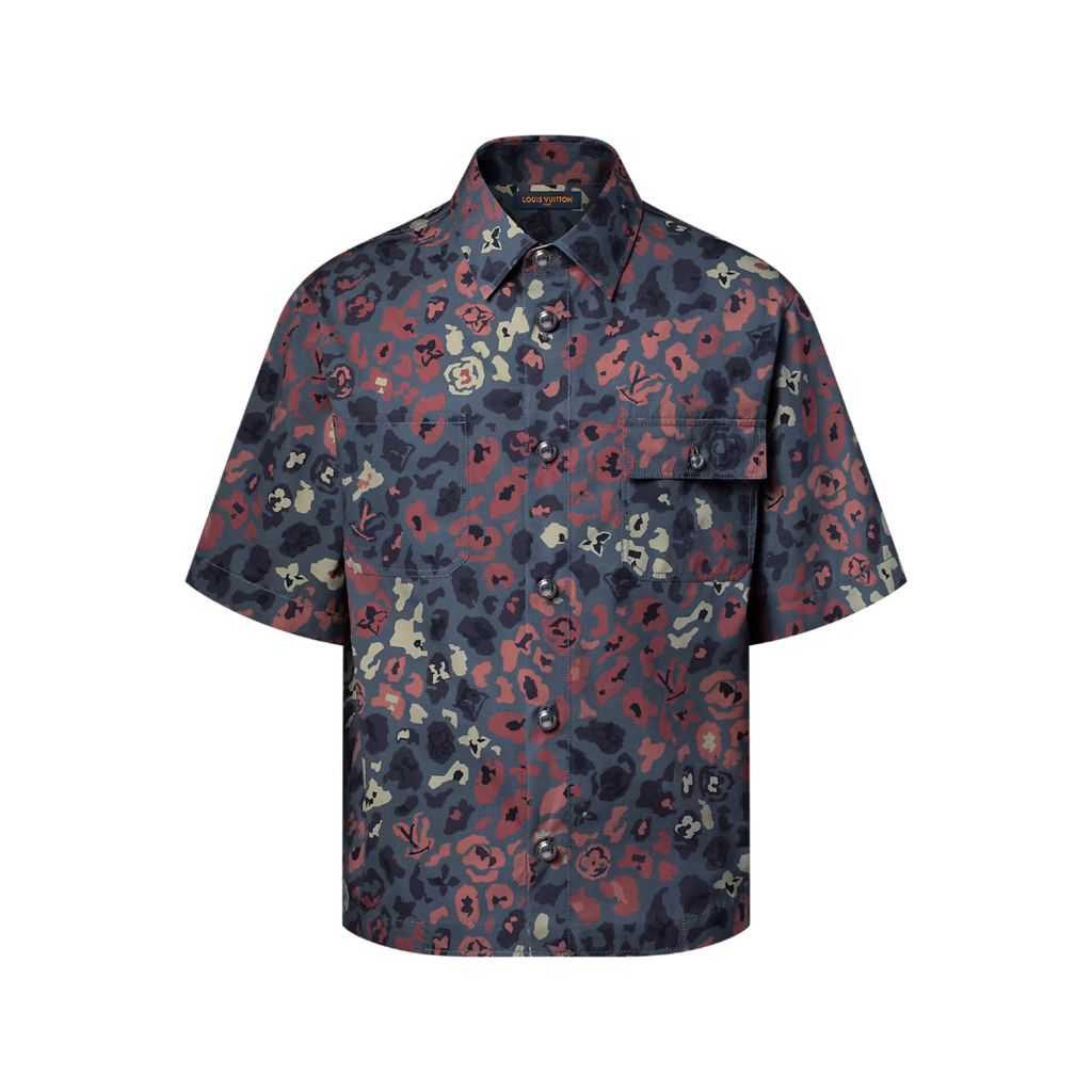 Printed Short-Sleeved Workwear Shirt