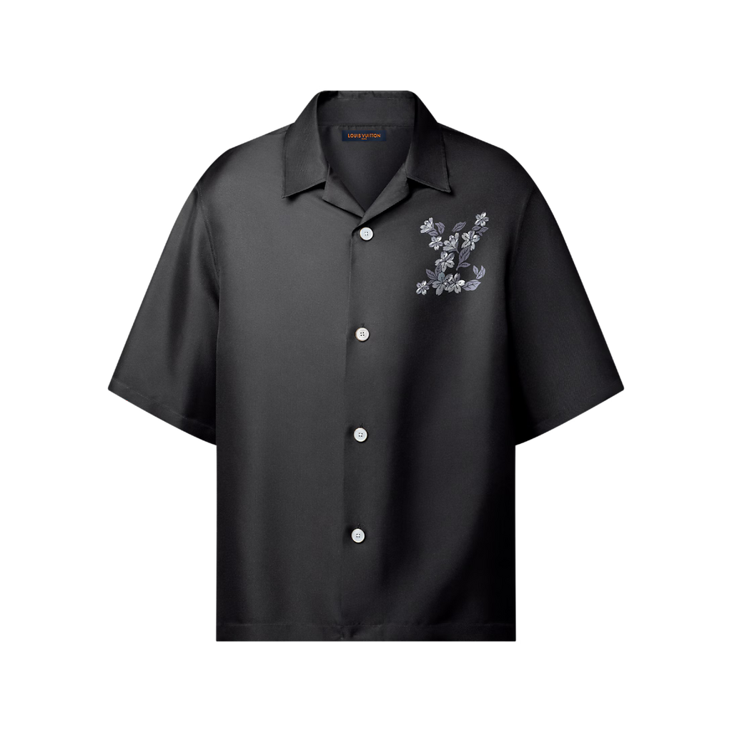 Printed Signature Silk Shirt