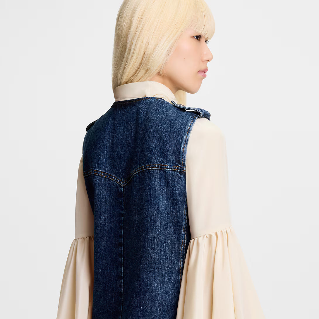 Raw Denim Zip-Up Dress