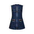 Raw Denim Zip-Up Dress