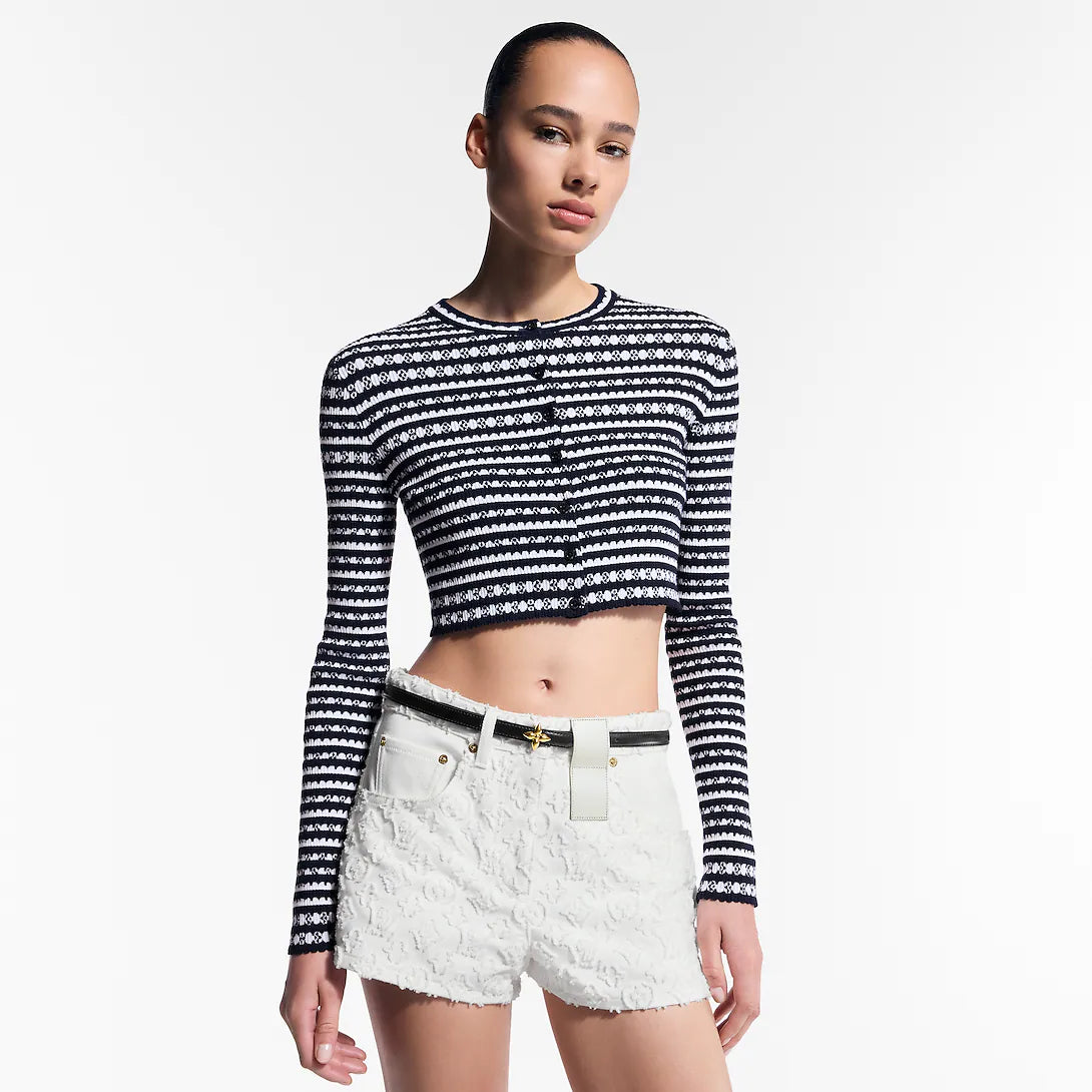 Scallop Stripe Cardigan