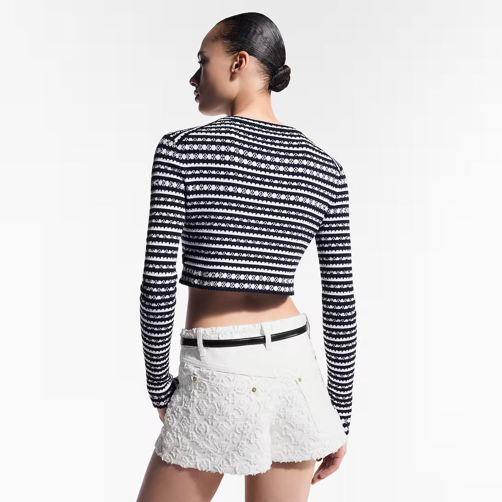 Scallop Stripe Cardigan