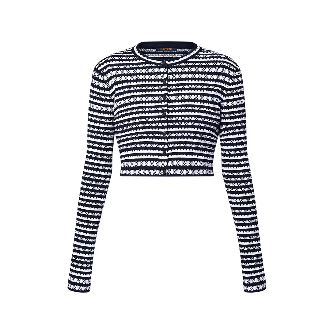 Scallop Stripe Cardigan