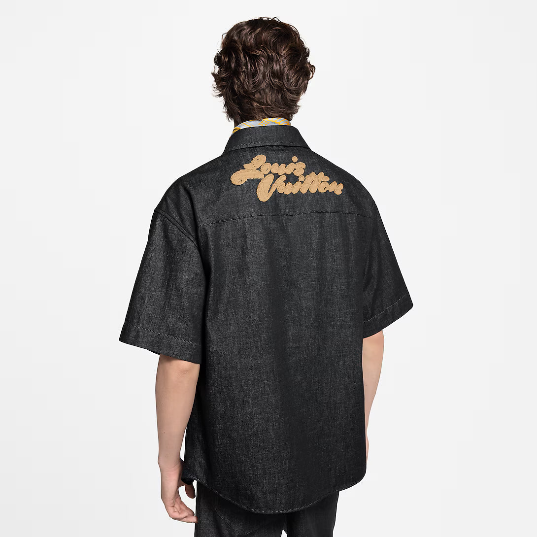 Short-Sleeved Chambray Shirt