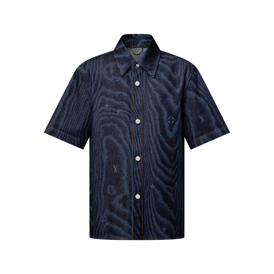 Short-Sleeved Denim Shirt