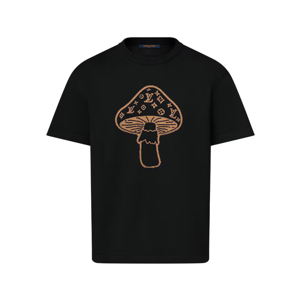 Short-Sleeved Intarsia Crewneck