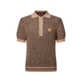 Short-Sleeved Knitted Mesh Polo