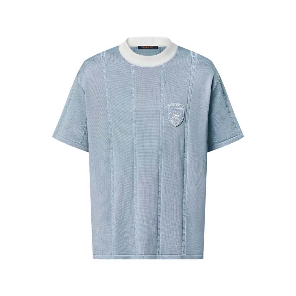 Silk-Cotton Short-Sleeved Crewneck