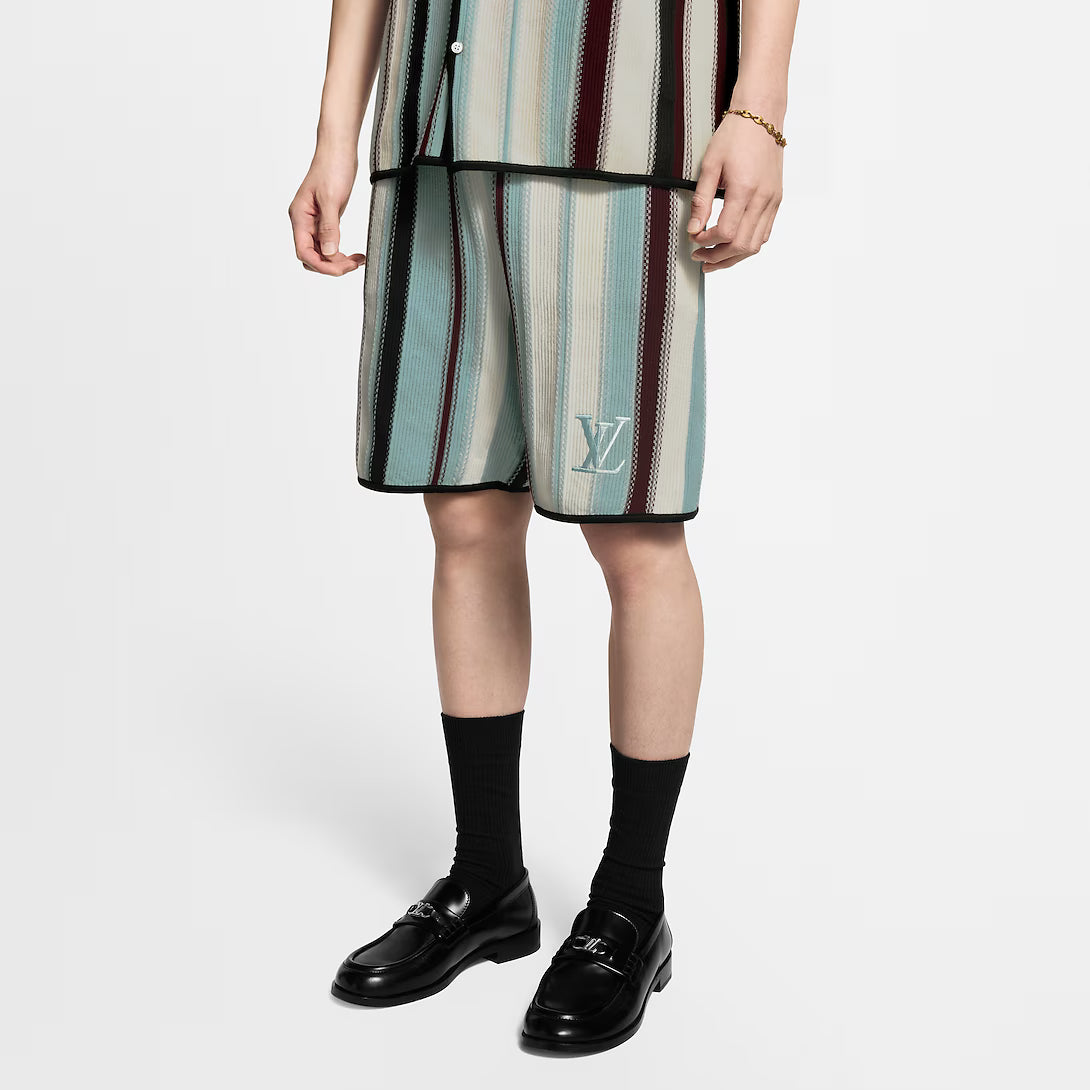 Striped Crochet Shorts