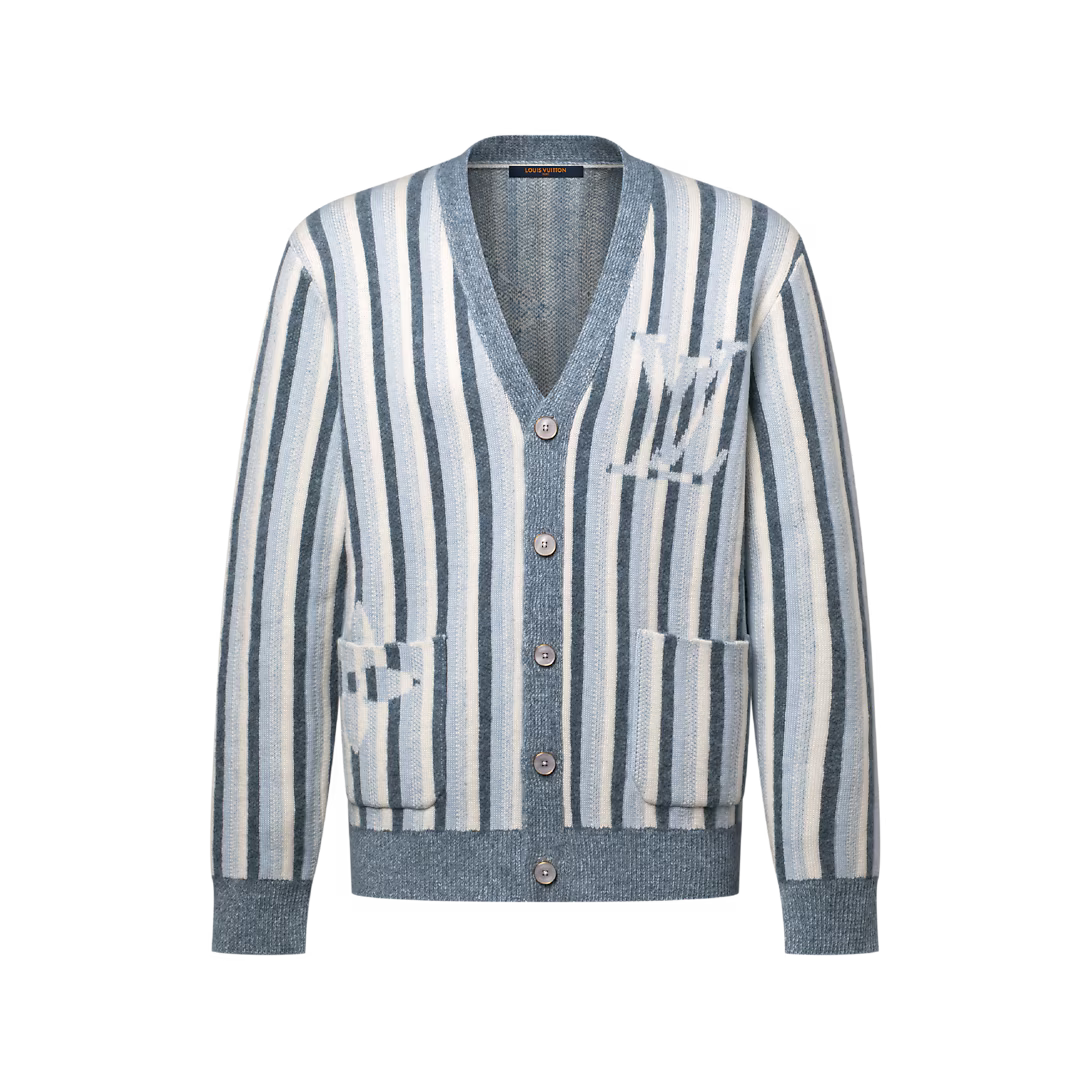Striped Jacquard Cardigan