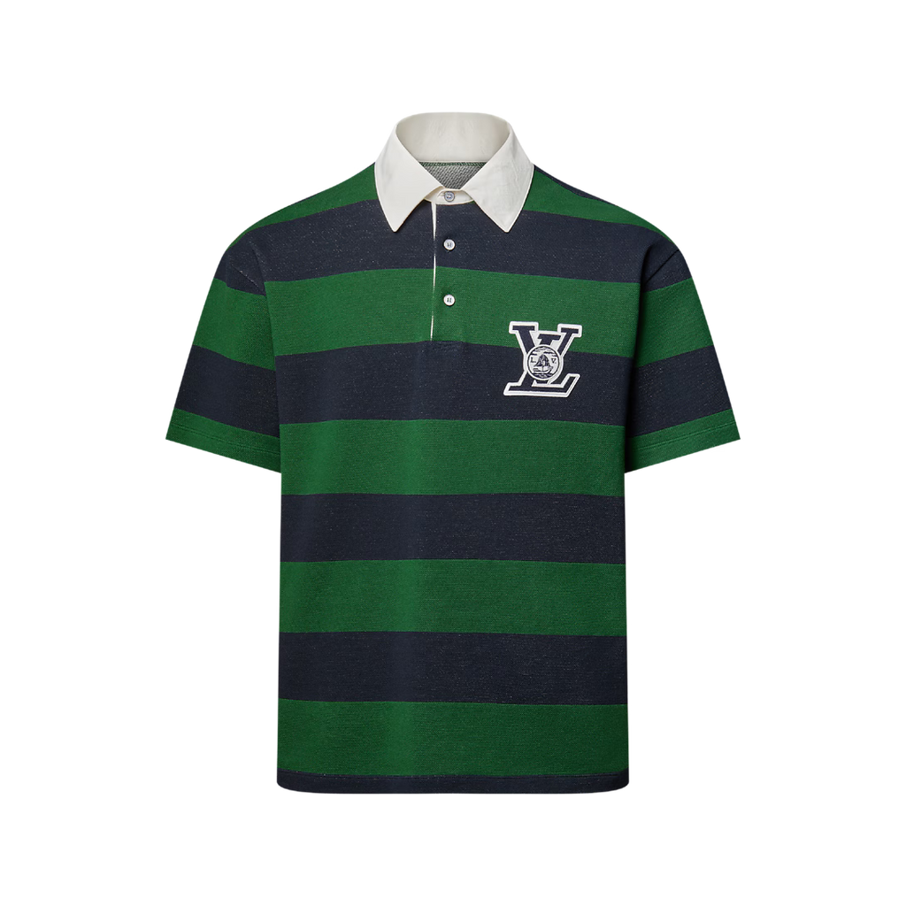 Striped Short-Sleeved Polo Shirt