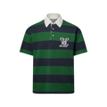 Striped Short-Sleeved Polo Shirt