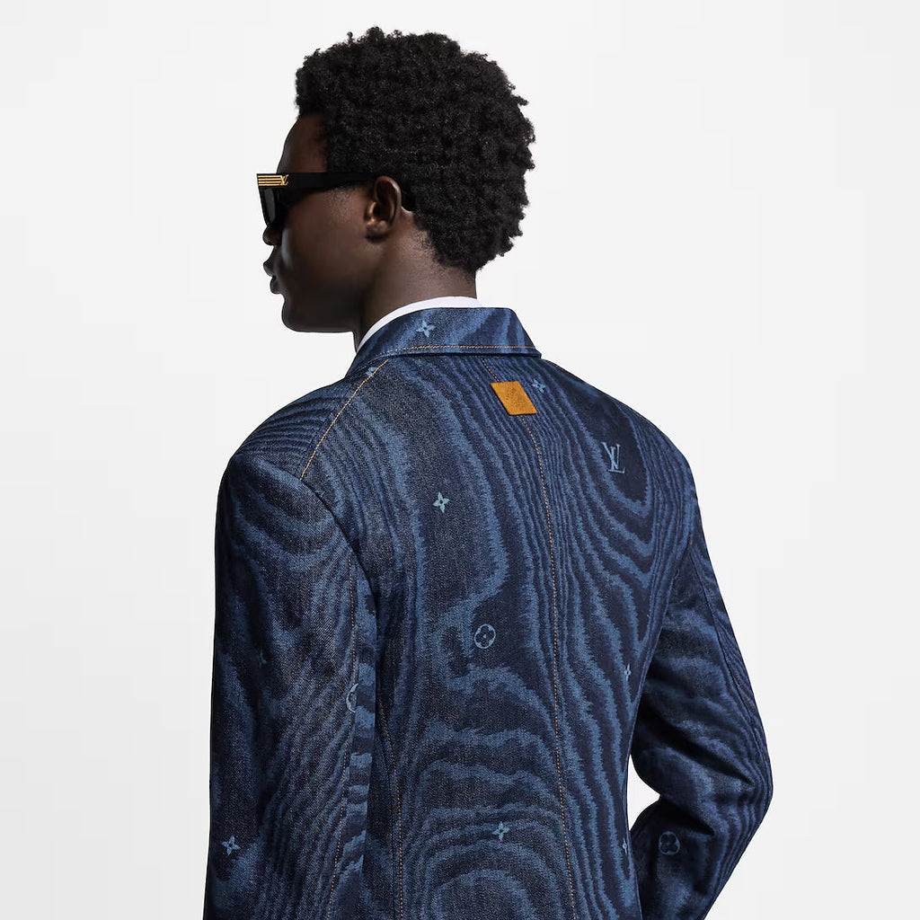 Tailored Double-Breasted Denim Jacket
