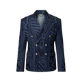 Tailored Double-Breasted Denim Jacket