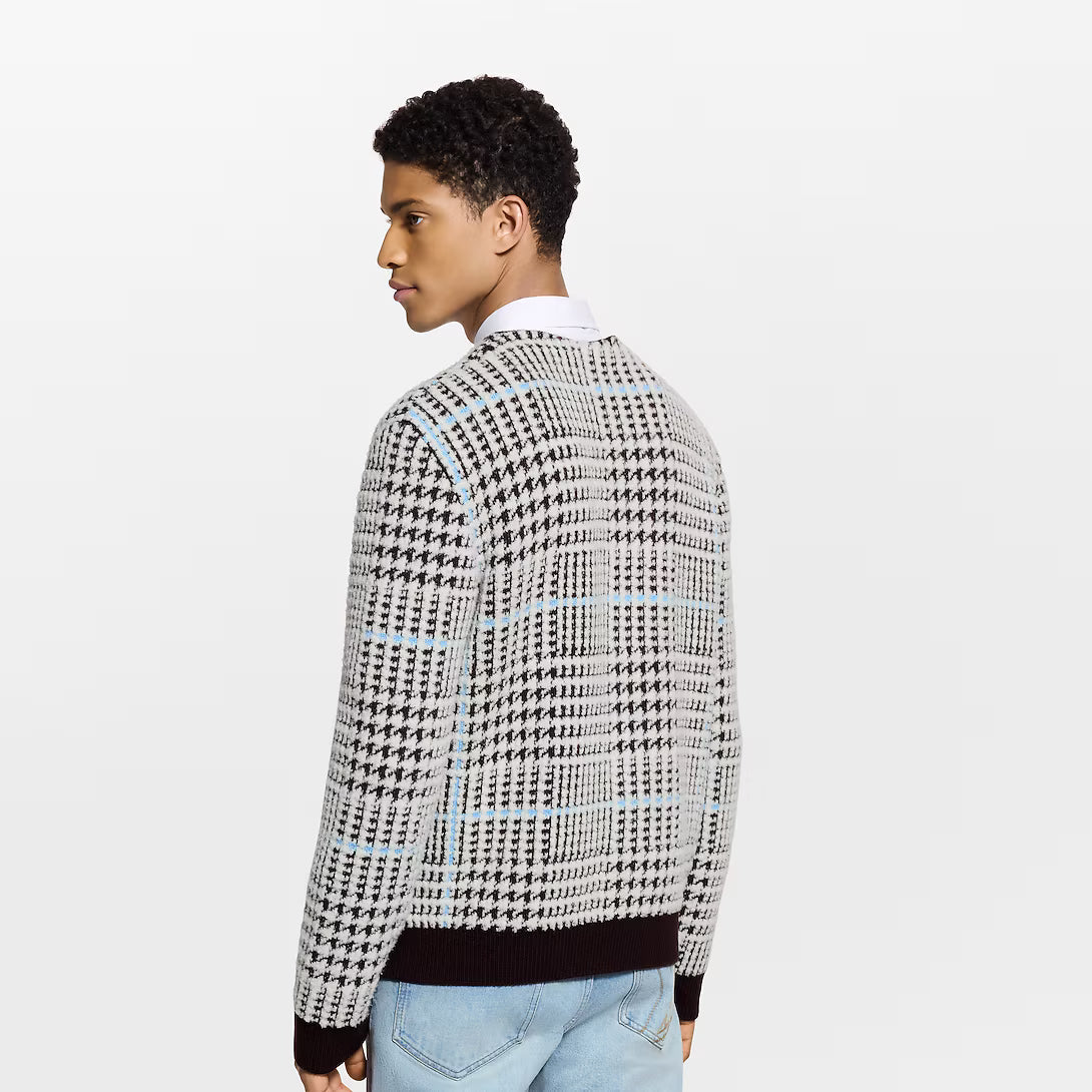 Textured Plaid Cardigan