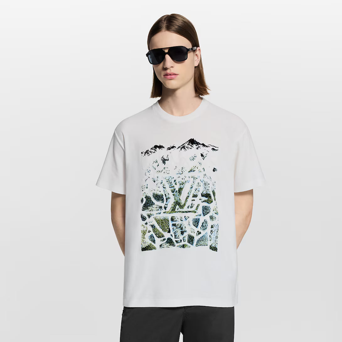 Velvet Jacquard Short-Sleeved T-Shirt