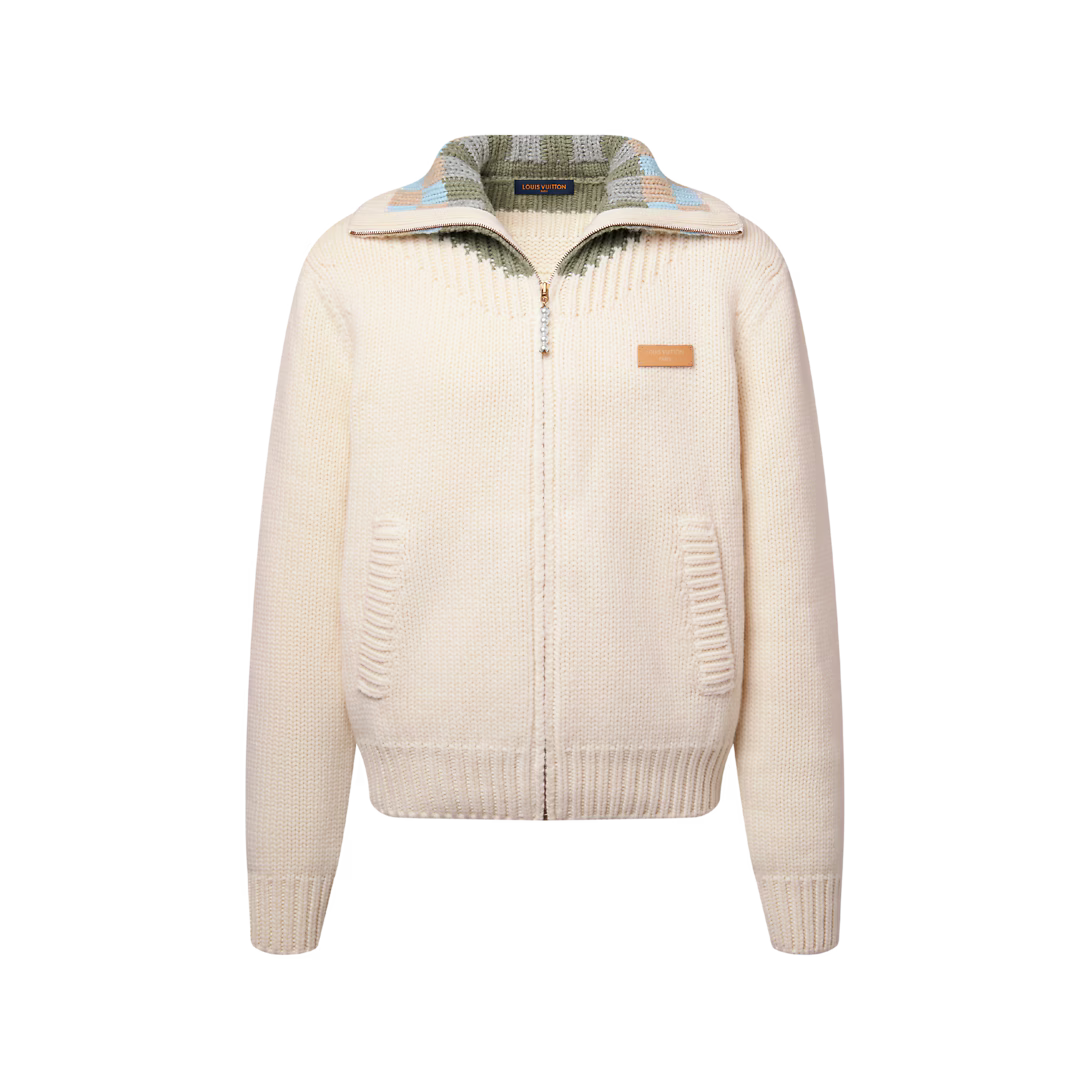 Zipped Intarsia Track Top