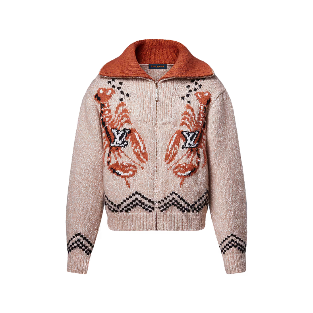 Zippered Knitted Blouson