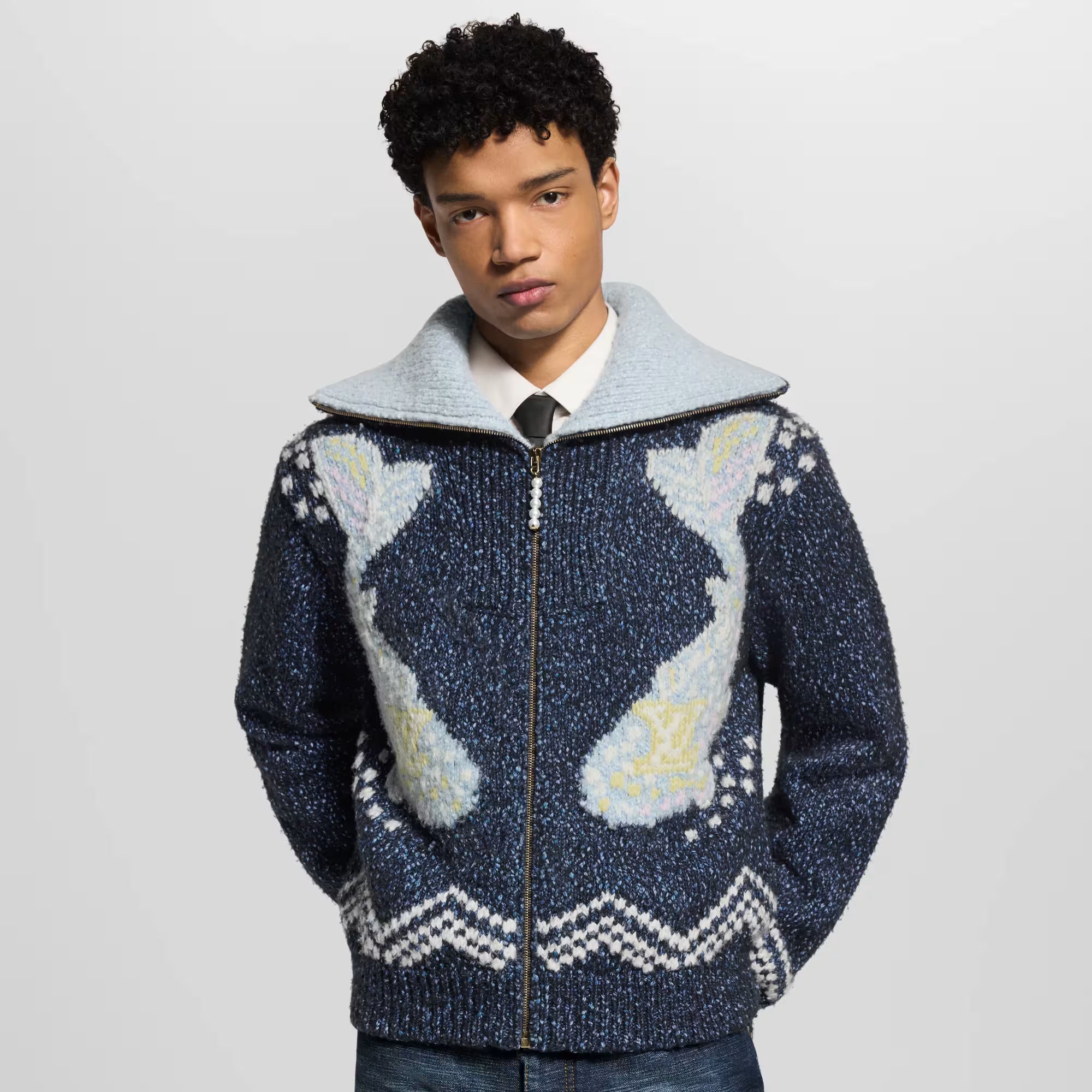 Louis Vuitton Zippered Knitted Blouson - Cropped view