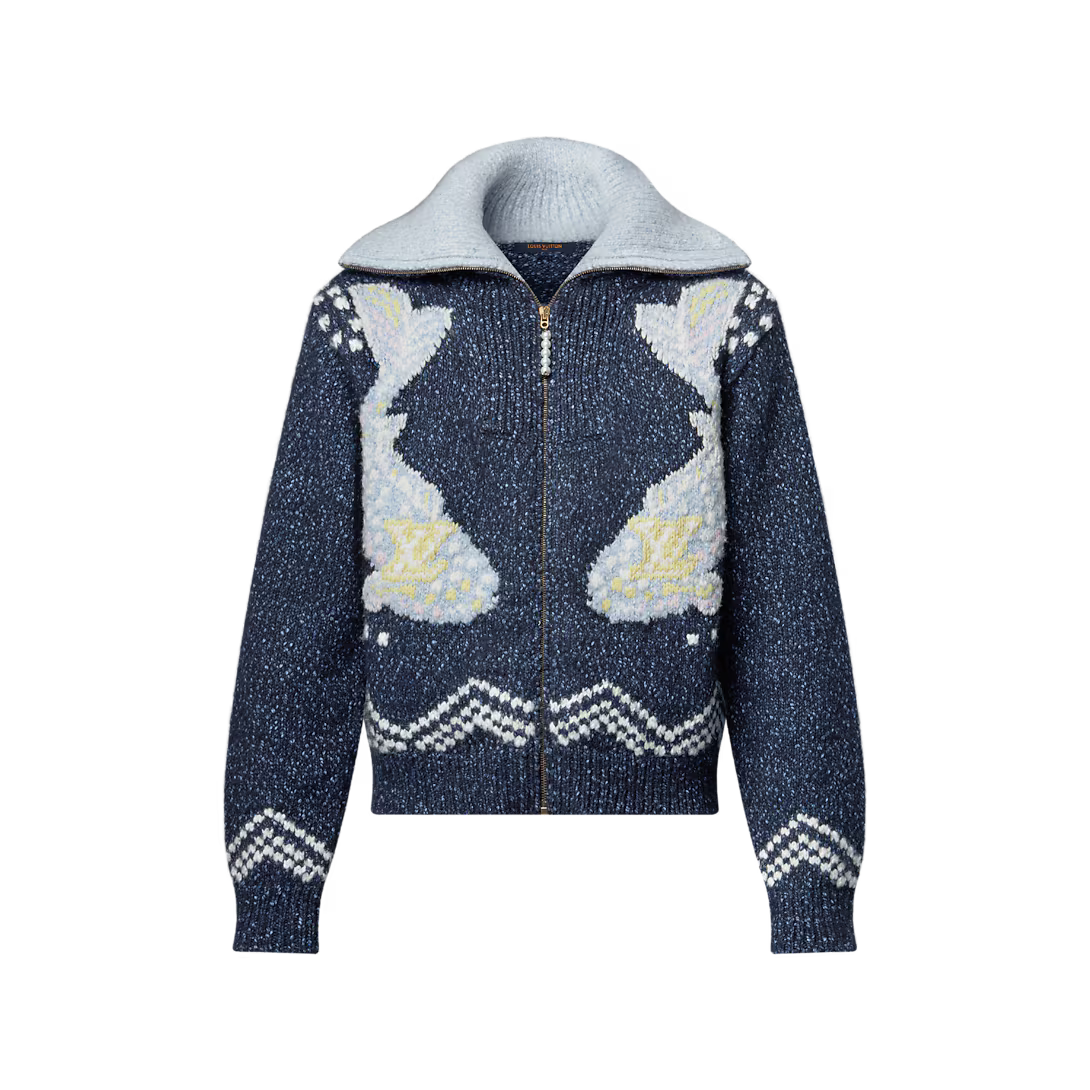 Zippered Knitted Blouson