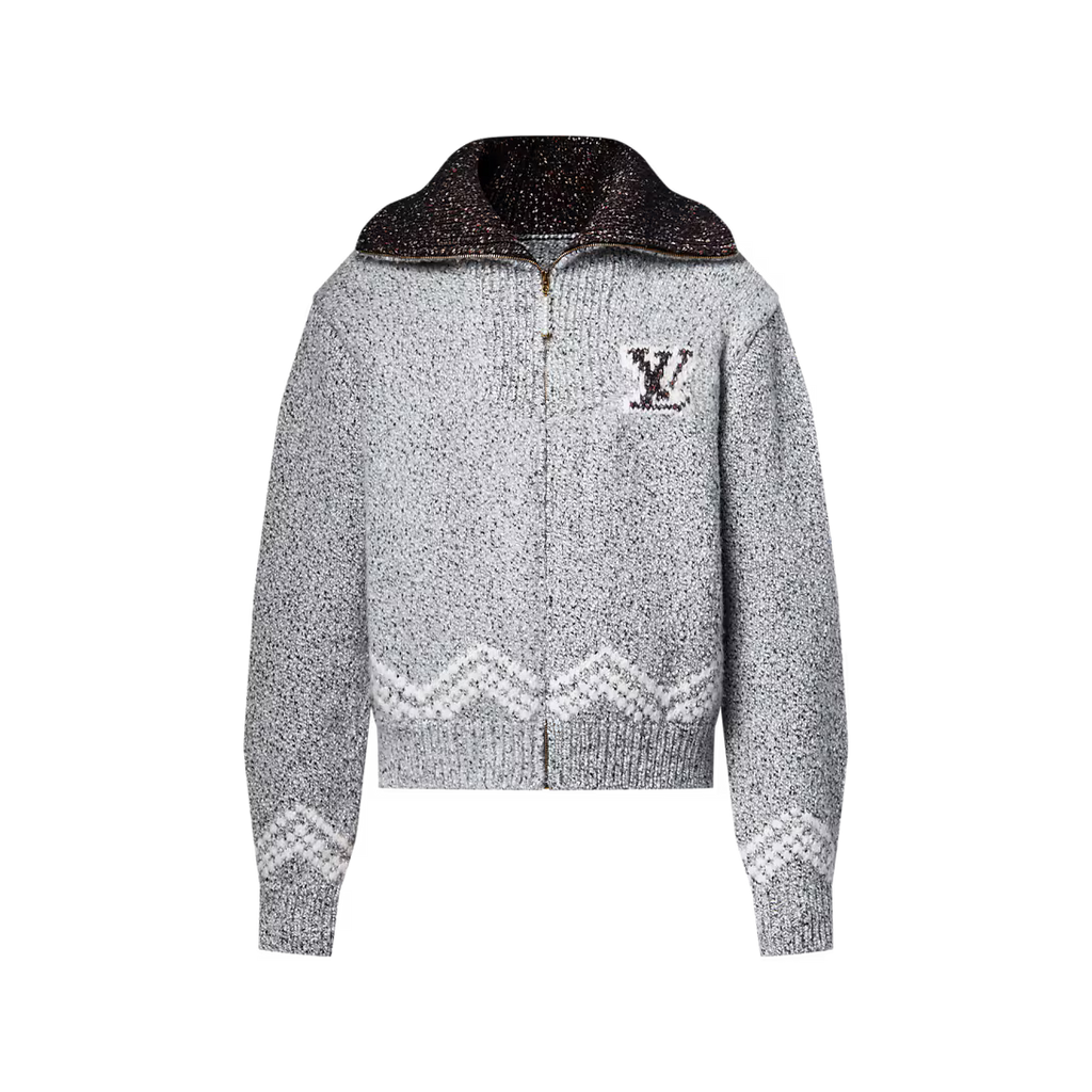 Zippered Knitted Blouson